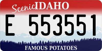 ID license plate E553551