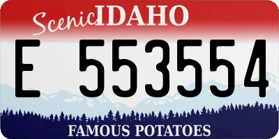 ID license plate E553554