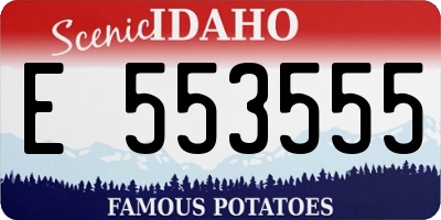 ID license plate E553555