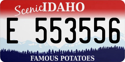 ID license plate E553556
