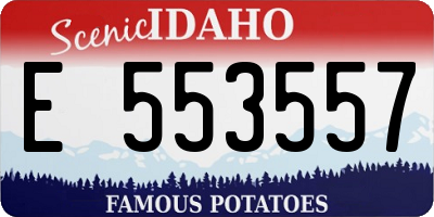 ID license plate E553557