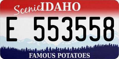 ID license plate E553558