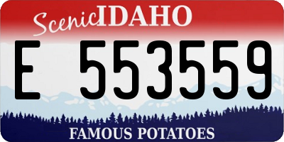 ID license plate E553559