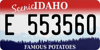 ID license plate E553560