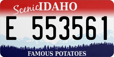 ID license plate E553561