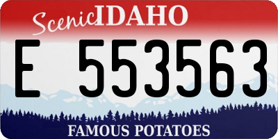 ID license plate E553563