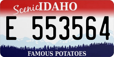 ID license plate E553564