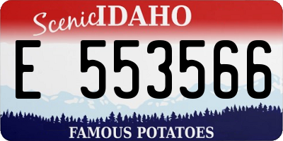 ID license plate E553566