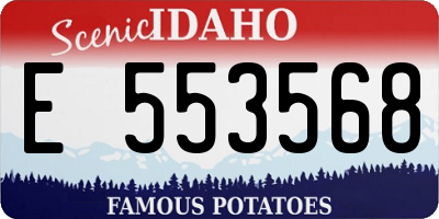ID license plate E553568