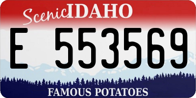 ID license plate E553569