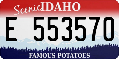ID license plate E553570