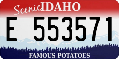 ID license plate E553571