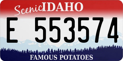 ID license plate E553574