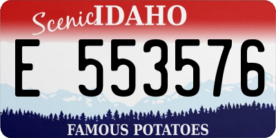 ID license plate E553576