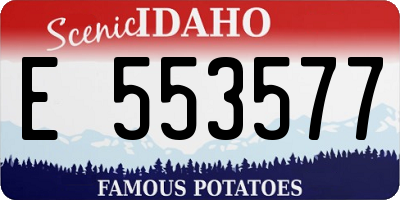 ID license plate E553577