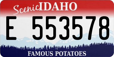 ID license plate E553578