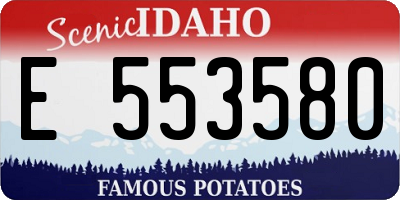 ID license plate E553580