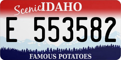 ID license plate E553582