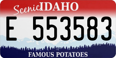 ID license plate E553583