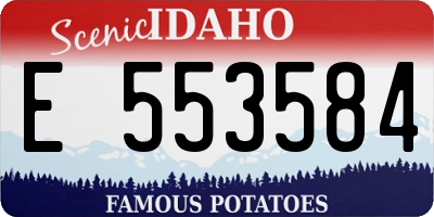ID license plate E553584