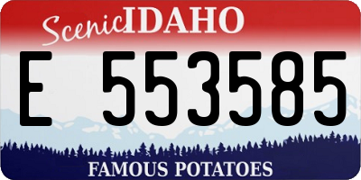 ID license plate E553585