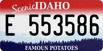 ID license plate E553586