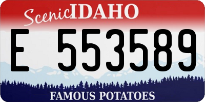 ID license plate E553589