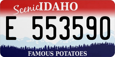ID license plate E553590