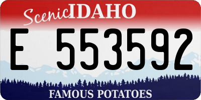ID license plate E553592