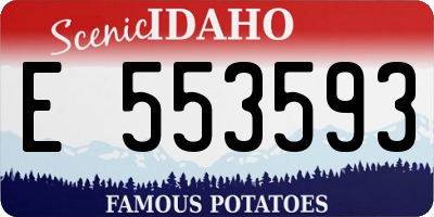 ID license plate E553593