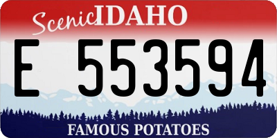 ID license plate E553594