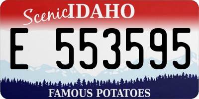 ID license plate E553595