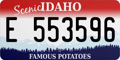 ID license plate E553596