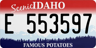 ID license plate E553597