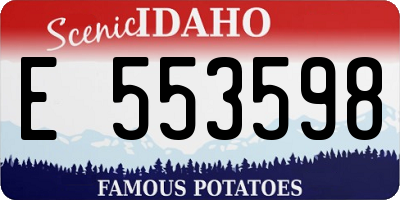 ID license plate E553598