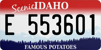 ID license plate E553601