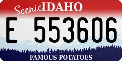 ID license plate E553606