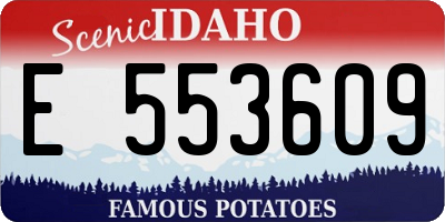 ID license plate E553609