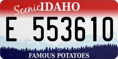 ID license plate E553610