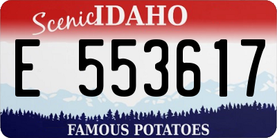 ID license plate E553617