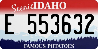 ID license plate E553632