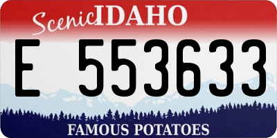 ID license plate E553633