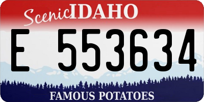 ID license plate E553634