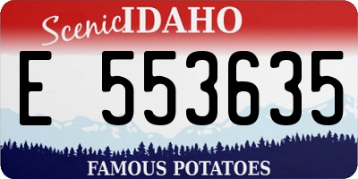 ID license plate E553635