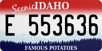 ID license plate E553636