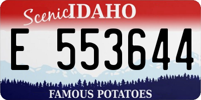 ID license plate E553644