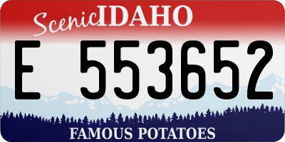 ID license plate E553652