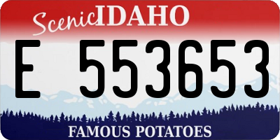 ID license plate E553653