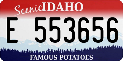 ID license plate E553656