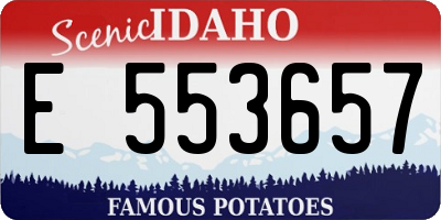 ID license plate E553657